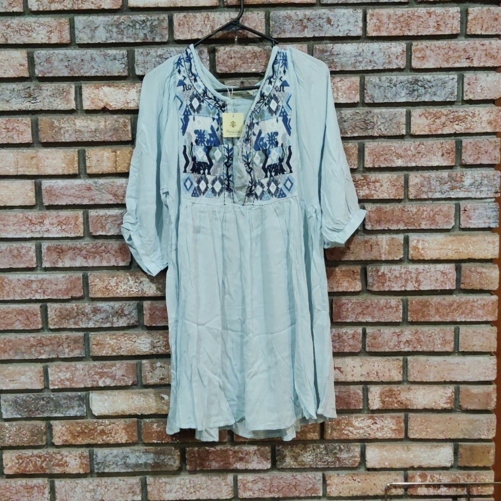 Baby blue tunic